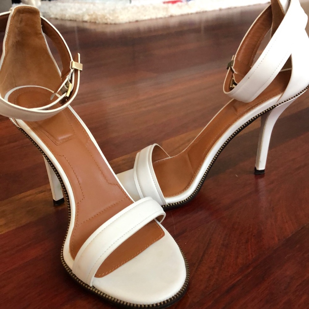 White Givenchy Sandals 38 1/2